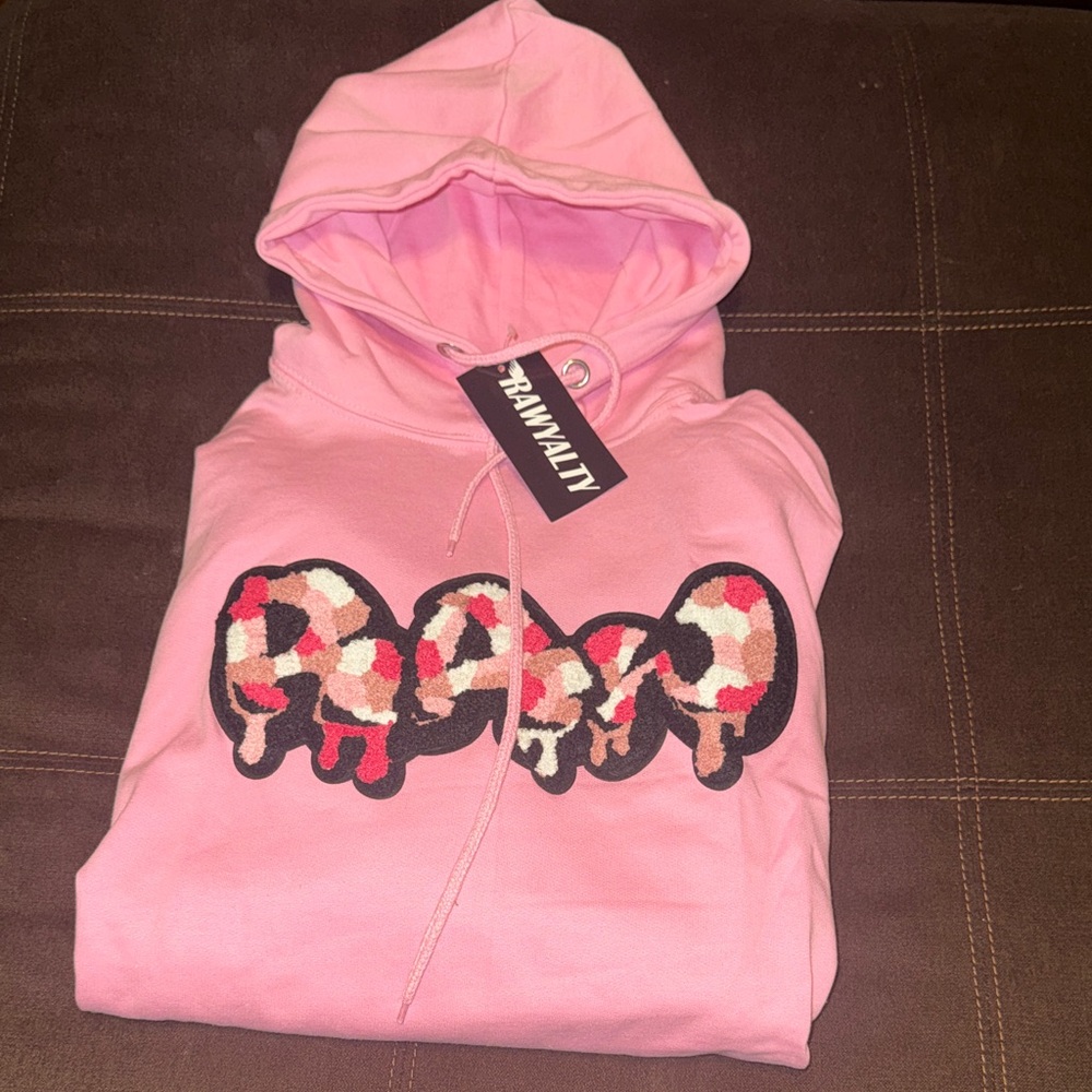 PINK RAWYALTY HOODIE